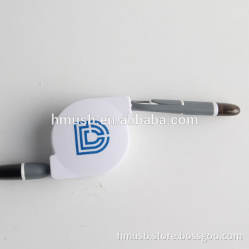 Stretch USB charging cable with logo print and small MOQ